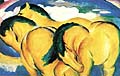 Franz Marc : Little Yellow Horses : $345
