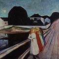 Edvard Munch : Four Girls on a Bridge : $335