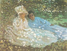 Claude Monet : Mme Monet with a Friend in the Garden 1872 : $389