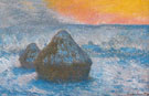 Claude Monet : Hay Stacks Sunset Snow Effect 1890 : $389