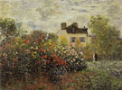 Claude Monet : A Corner of the Garden with Dahlias 1872 : $389