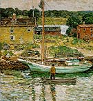 Childe Hassam : Oyster Sloop Cos Cob 1902 : $389