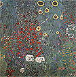 Gustav Klimt : Farm Garden With Sunflowers : $369